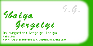 ibolya gergelyi business card